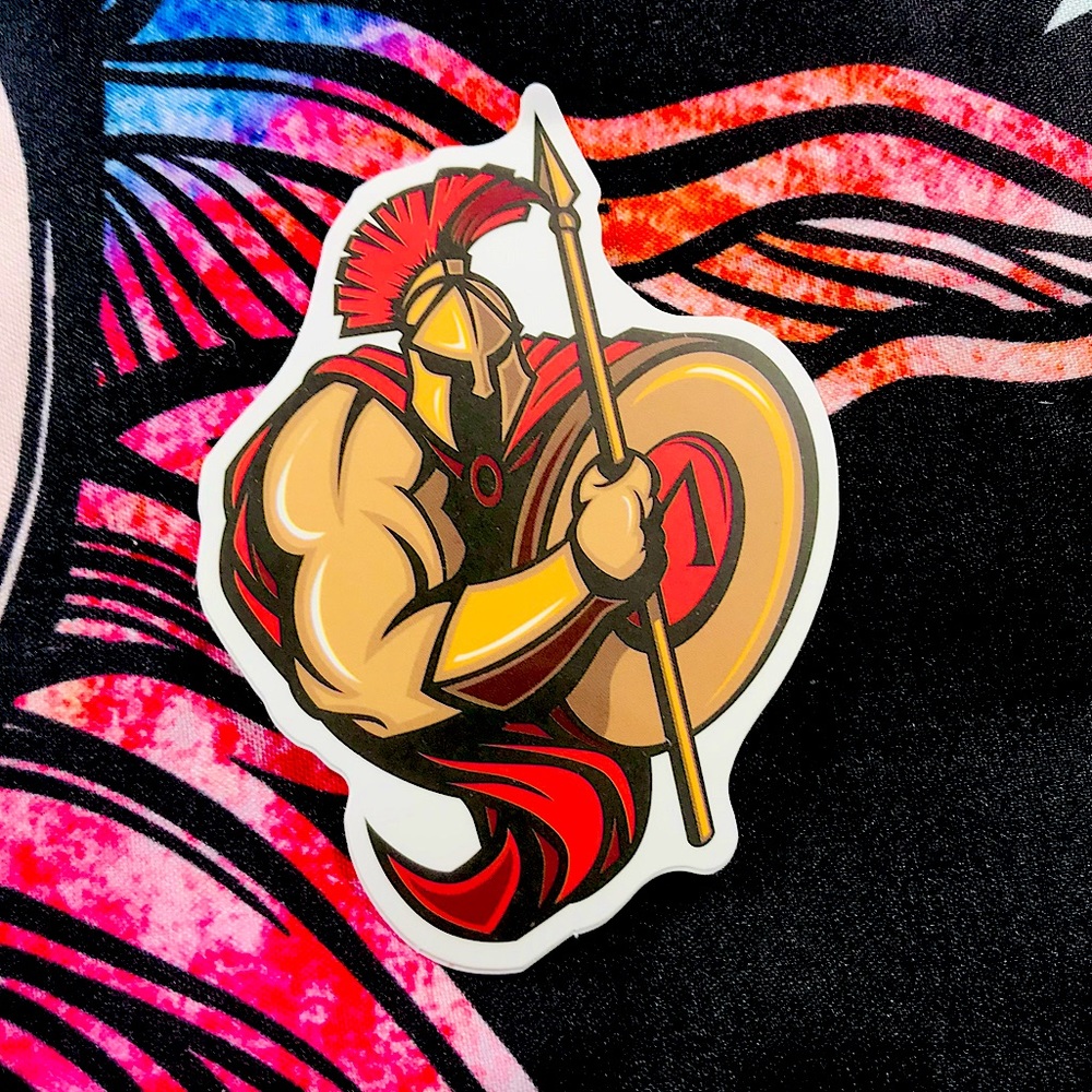 Warrior Single Decor Accent Waterproof Sticker